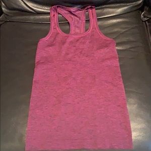Lululemon purple &black tank top size 2